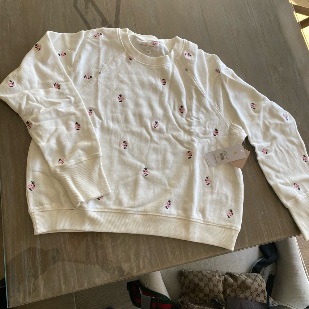 Spiritual gangster floral sweatshirt